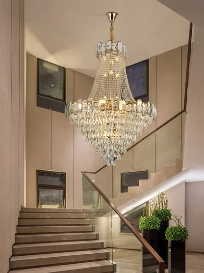 DecorBites™ Gold LED Crystal Chandelier Modern Luxury Lighting for Living Room