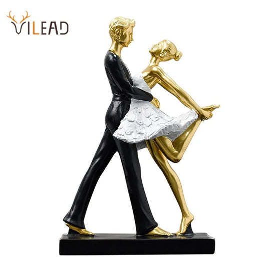 DecorBites™ Dancing Couple Sculpture: Romantic Wedding Engagement Figurine for Living Room Bedroom