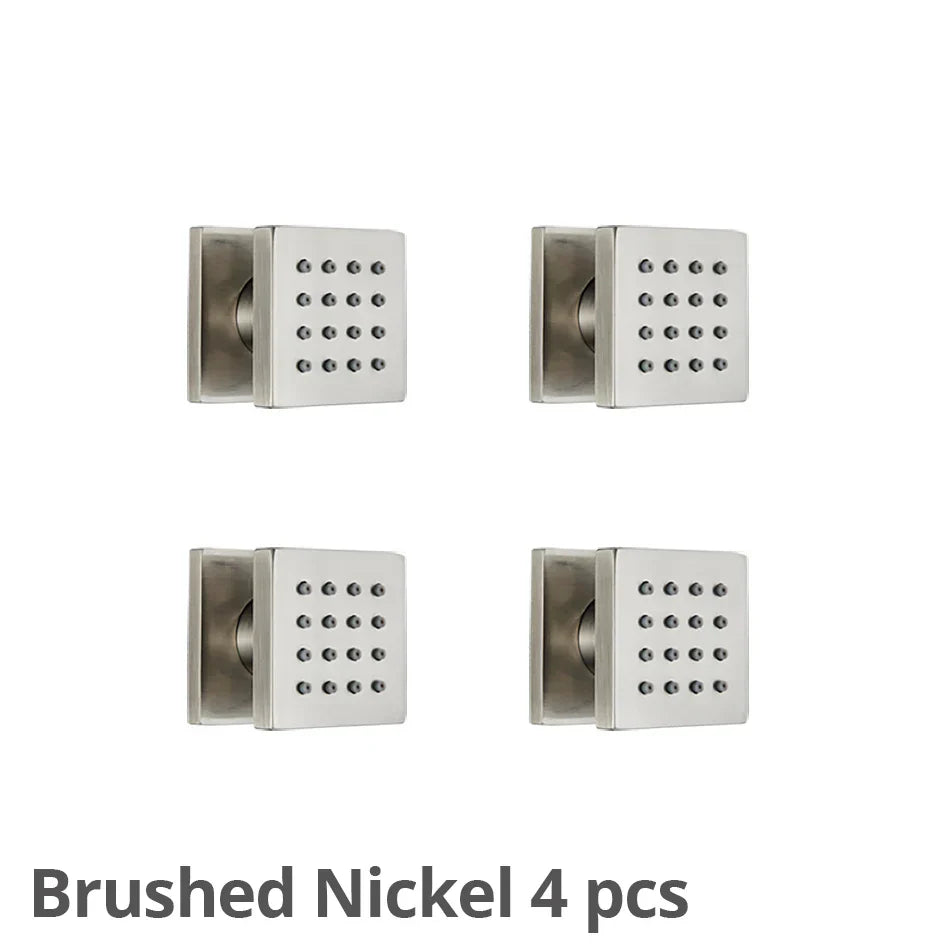 DecorBites™ Brass Square Body Spray Shower Jets for Luxury Spa Massage Experience