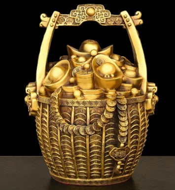 DecorBites™ Copper Treasure Bowl Money Jar for Home Decor