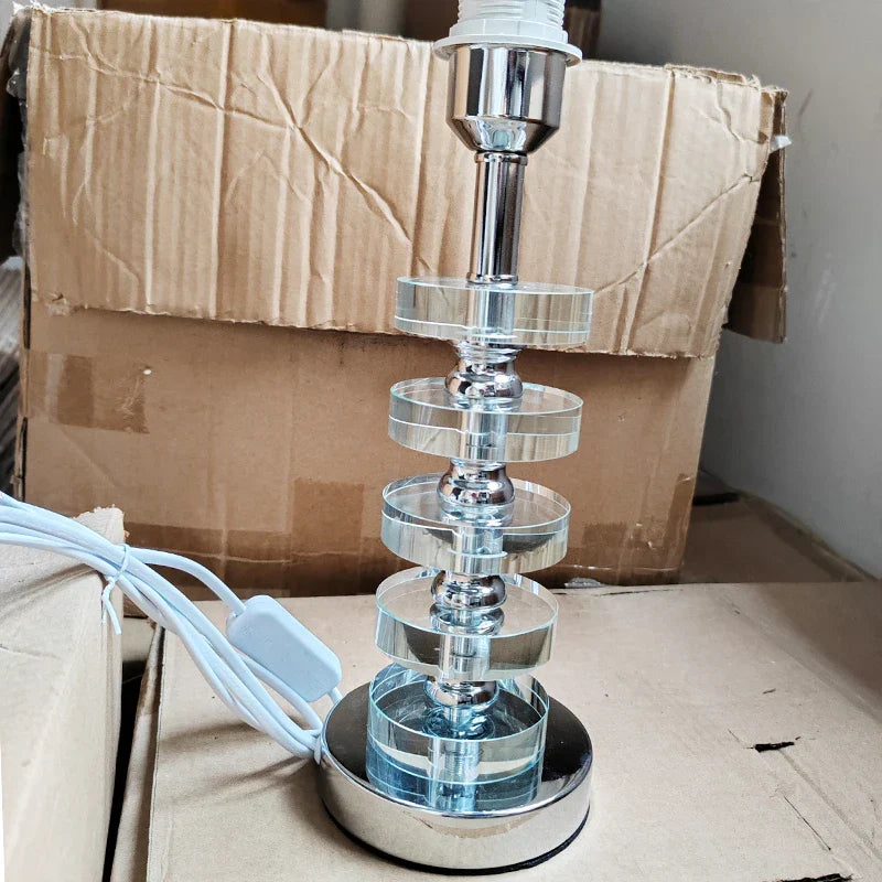 DecorBites™ Crystal Table Lamp: Elegant Modern American Style for Living Room Bedroom