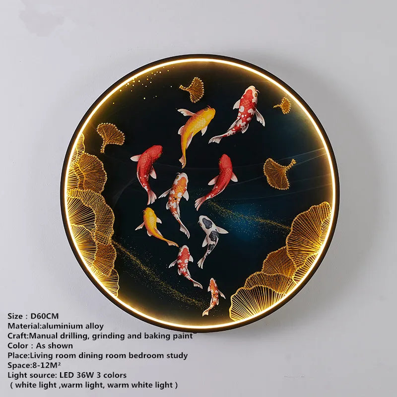 Aplique de pared con peces LED Decorbites™: Luminaria creativa para el dormitorio