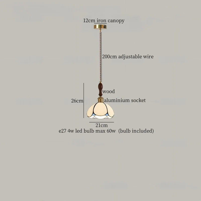 Copper LED Pendant Lamp Vintage 3-Head Bar Style