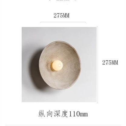 DecorBites™ Japanese Style Circle Wall Lamp for Bedroom, Living Room, Dining Room, Aisle Décor