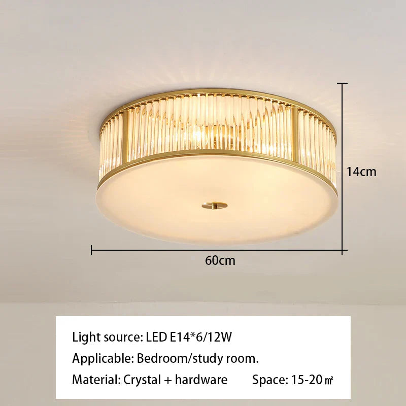 DecorBites™ Crystal LED Ceiling Lamp for Luxury Living Room and Bedroom Lighting