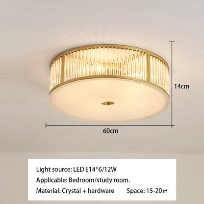 DecorBites™ Crystal LED Ceiling Lamp for Luxury Living Room and Bedroom Lighting