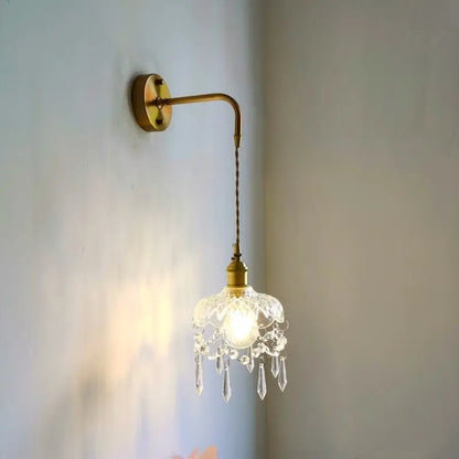 DecorBites™ Crystal Copper LED Wall Sconce Light for Home Decor & Indoor Lighting