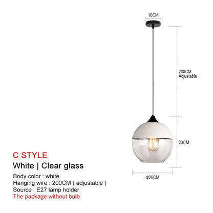 ثريا ديكوربايتس™ الزجاجية السوداء: ثريا نورديك عصرية لغرفة الطعام والمطبخ وغرفة النوم والمطعم