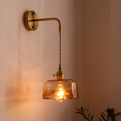 Decorbites™ Glas-Kupfer-LED-Wandleuchte im Vintage-Stil für Schlafzimmer, Esszimmer und Spiegellicht
