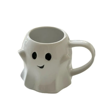 DecorBites™ Cute Ghost Ceramic Mug Set for Coffee, Tea, and Milk