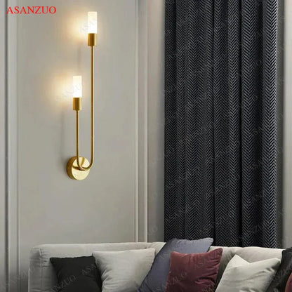 DecorBites™ LED Gold Candlestick Wall Light for Indoor Decor and Ambiance