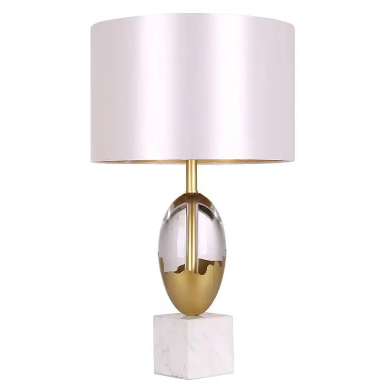 DecorBites™ Crystal Fabric Table Lamp: Nordic Design for Bedside, Desk, Living Room & Bedroom