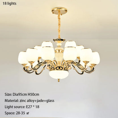 DecorBites™ Jade Pendant Lamp: European Luxury for Living Room, Villa, Dining Room, Bedroom