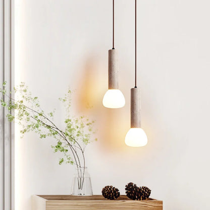Luces colgantes LED de Piedra de Vidrio Decorbites™ - Travertino Amarillo Lámpara Vintage Colgante