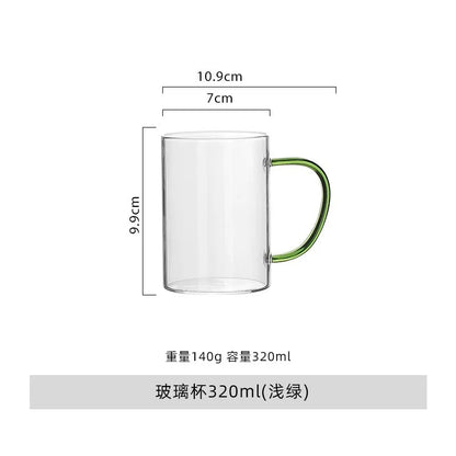 DecorBites™ Heat-Resistant Glass Cup with Handle for Drinks - Home Essential