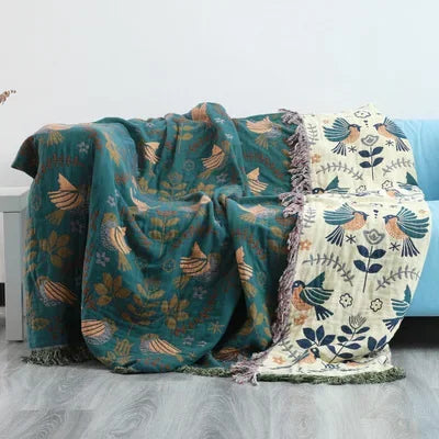 Cotton Double-Sided Throw