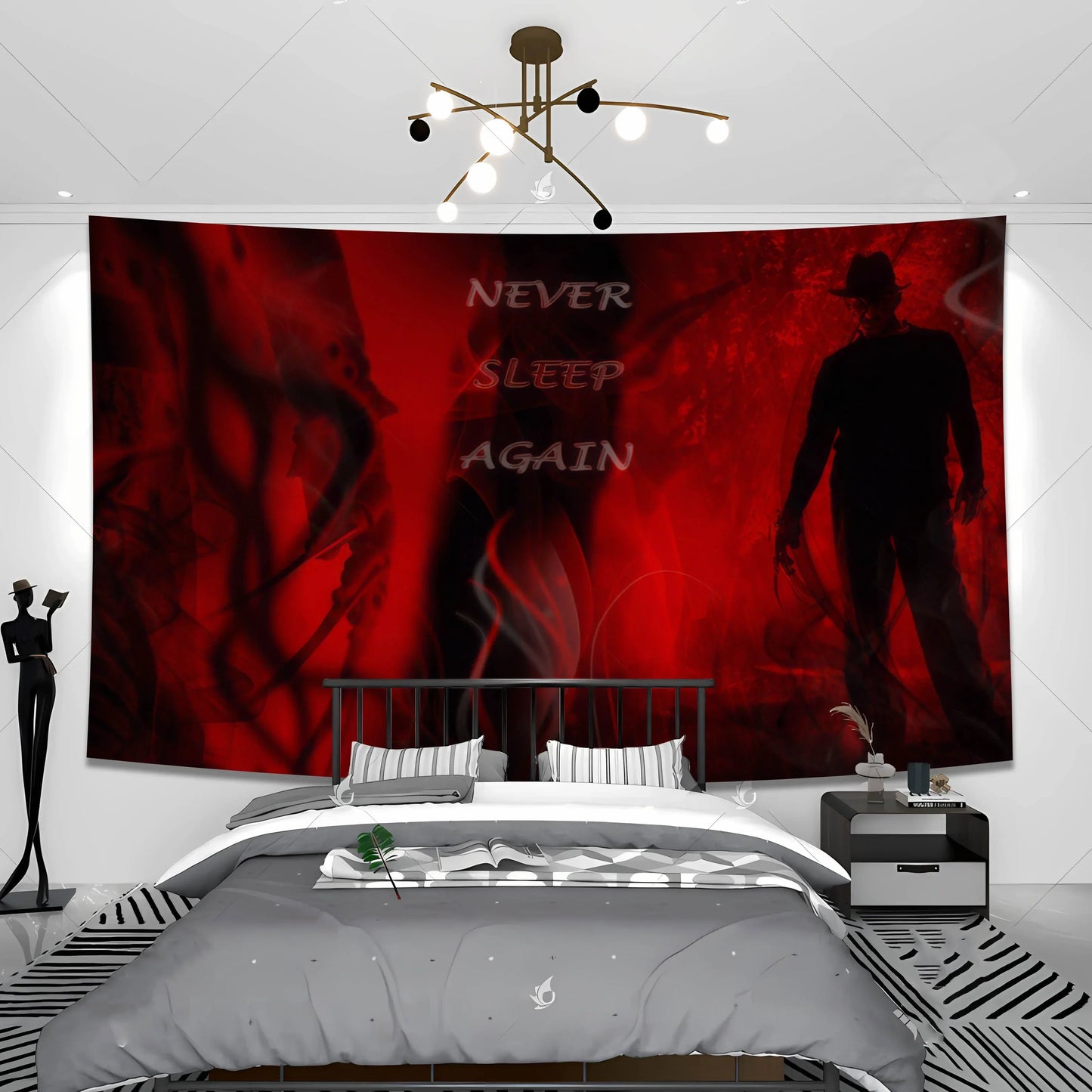 Decobites Nightmare Freddy Krueger Flag Horror Movie Banner Decoration Tapestry