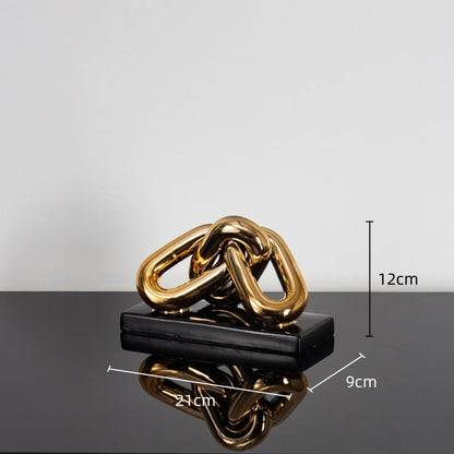 DecorBites™ Golden Chain Skeleton Lock Home Decoration Figurine