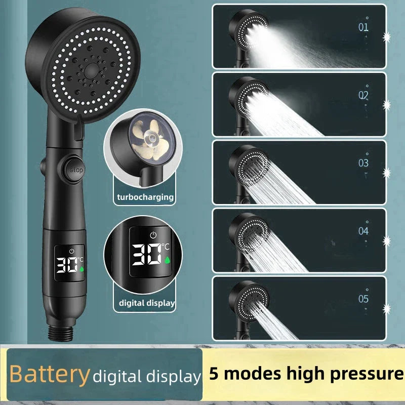 DecorBites™ High Pressure Hand-held Showerhead Kit for Bathroom Essentials