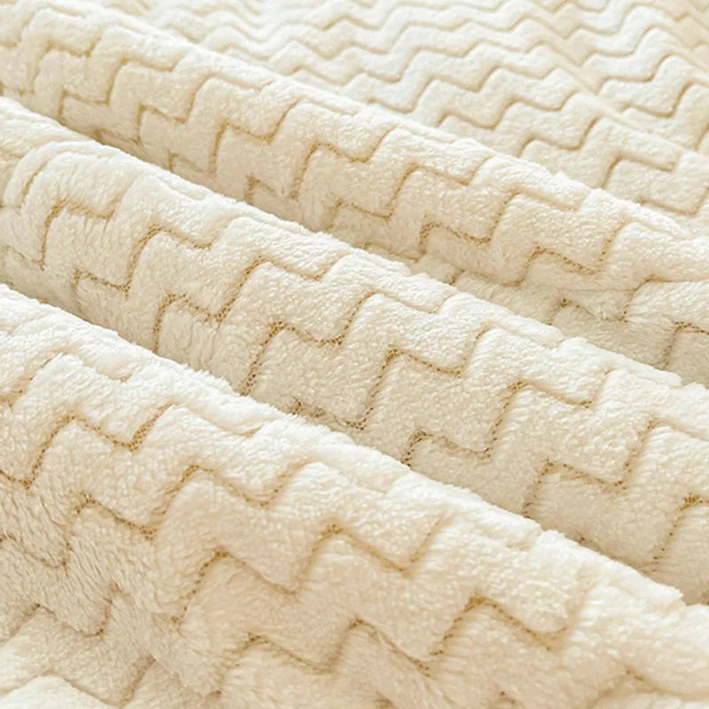 DecorBites™ Cartoon Print Three-Layer Velvet Blanket for Cozy Winter Bedding