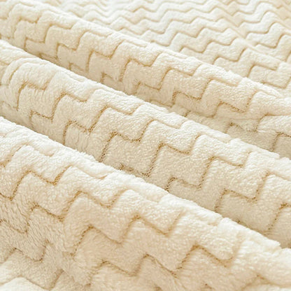 DecorBites™ Cartoon Print Three-Layer Velvet Blanket for Cozy Winter Bedding