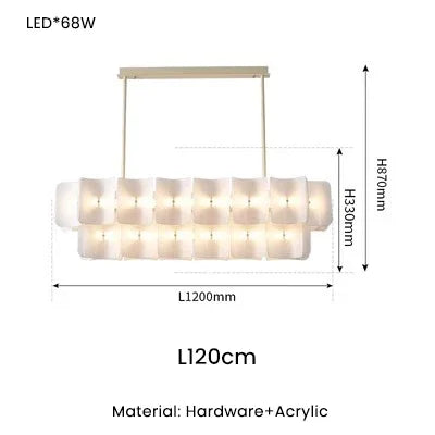 Gold Luxe LED Chandelier 120cm Hotel Lobby