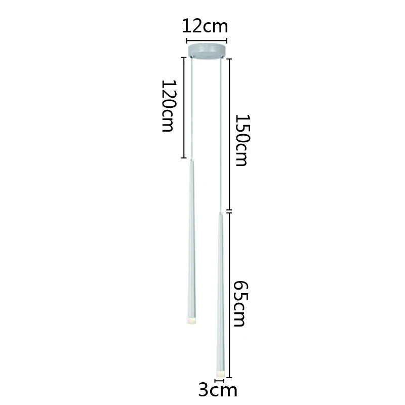 DecorBites™ LED Minimalist Pendant Lamp - Black/White for Bedroom, Dining, Coffee Shop Lighting