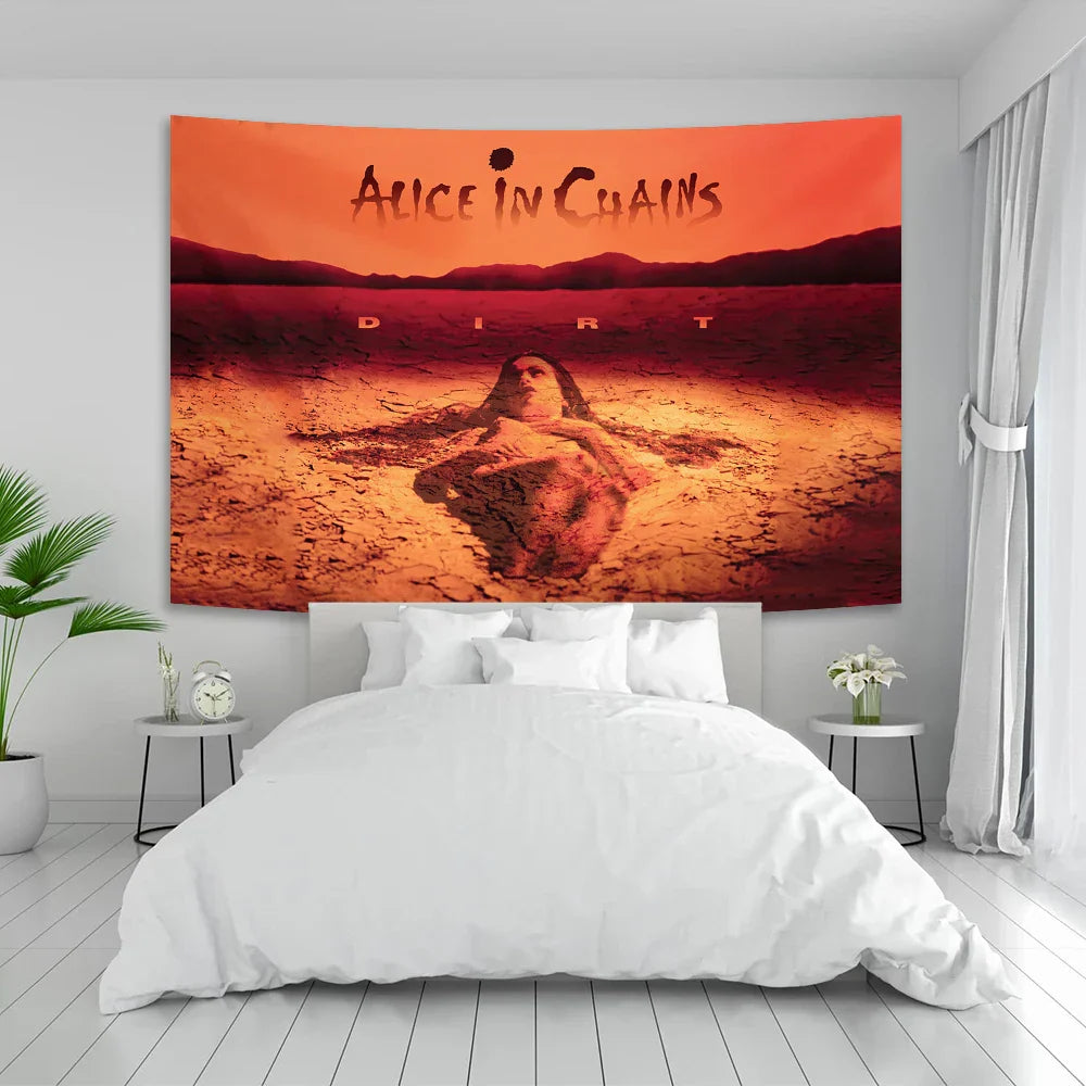 Alice In Chains Band Tapestry Painting Wall Art for Home Decor by Decobites