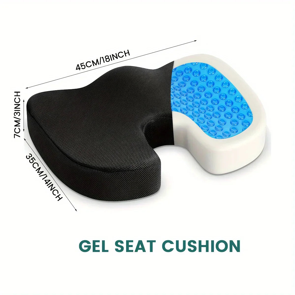 Gel Seat Cushion for Hemorrhoids Relief by Decobites