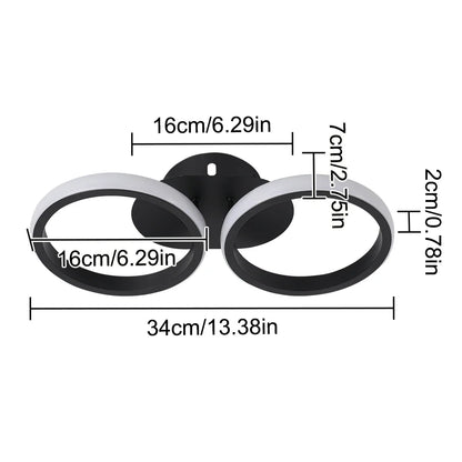 مصباح سقف LED أكريليك من DecorBites™: ثريا نورديك عصرية لغرفة المعيشة وغرفة الطعام والممر
