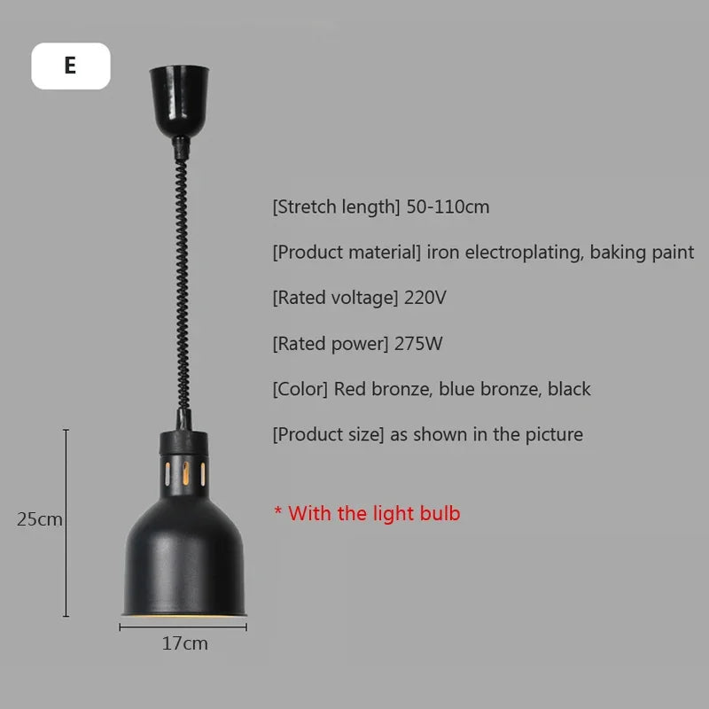 DecorBites™ Electric Food Heating Pendant Light - Stylish and Functional Fixture for Kitchens and Restaurants