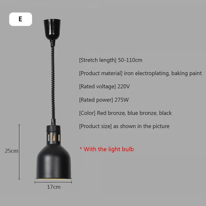 DecorBites™ Electric Food Heating Pendant Light - Stylish and Functional Fixture for Kitchens and Restaurants