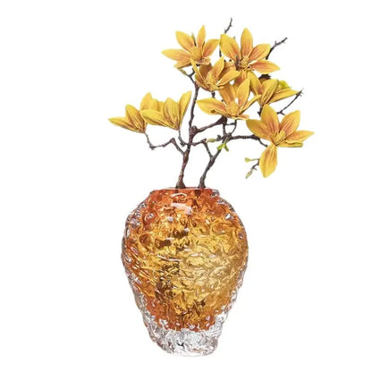 Decorbites™ Glasfarbenvasen Orange Blumendekoration Hydroponik-Terrarium Heimdekoration