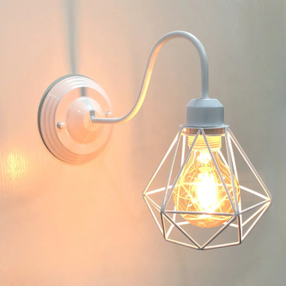 Decorbites™ Industrieller Käfig-Wandlampen Vintage Retro Loft LED Wandleuchte E27