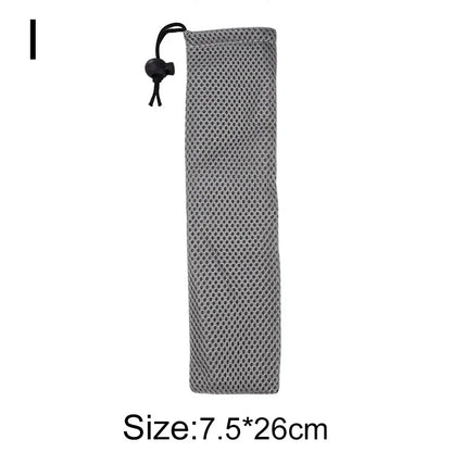 حقيبة أدوات مائدة DecorBites™ مصنوعة من القطن والكتان وحقيبة برباط للسفر وتناول الطعام في المنزل