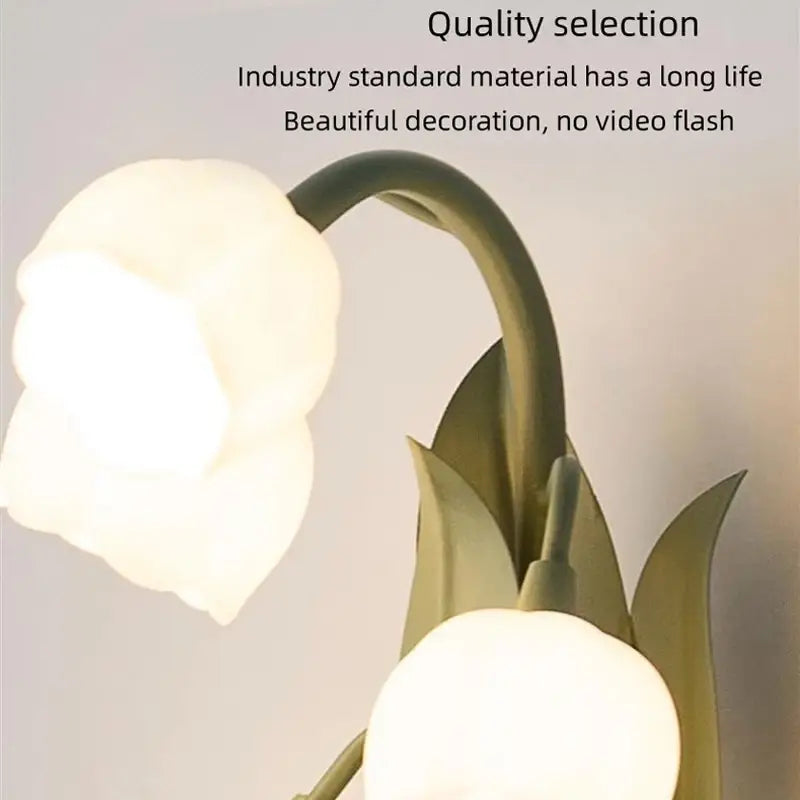Decorbites™ Vintage Blumen-Tischleuchte für das Zuhause: 5-Lilien-Nachttischlampe in 3 Farbmustern mit G4-LED-Birnen
