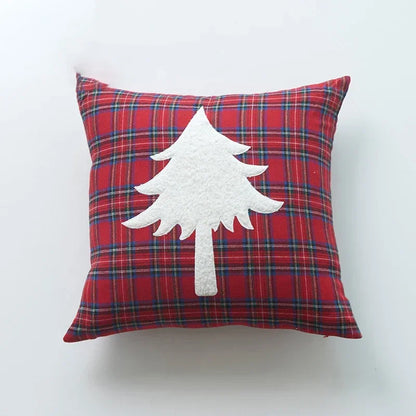 DecorBites™ Christmas Plaid Print Pillow Case Set - Festive Holiday Home Decor