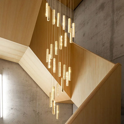 DecorBites™ Large Crystal Luxury Chandelier for Living Room Dining Hall Stair Suspension