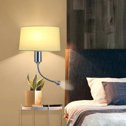 DecorBites™ Elegant Fabric Wall Lamp for Bedside Reading in Modern Nordic Style