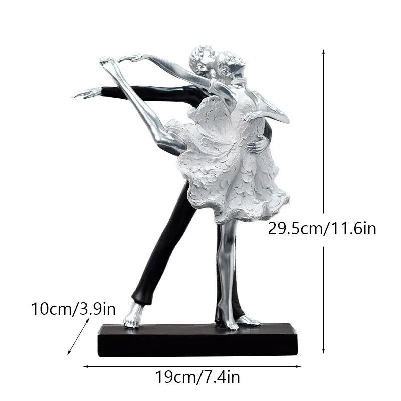 DecorBites™ Dancing Couple Sculpture: Romantic Wedding Engagement Figurine for Living Room Bedroom