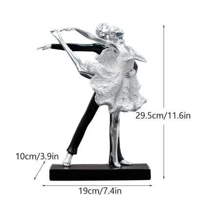DecorBites™ Dancing Couple Sculpture: Romantic Wedding Engagement Figurine for Living Room Bedroom