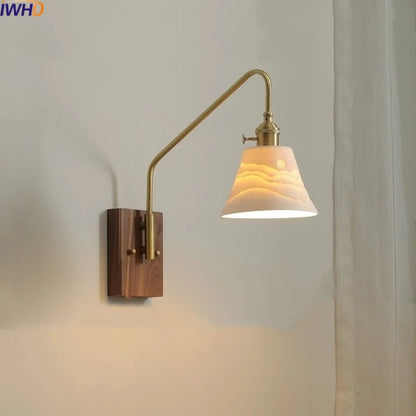 DecorBites™ Copper Ceramic LED Wall Lamps Modern Style for Bedroom Living Room Bar