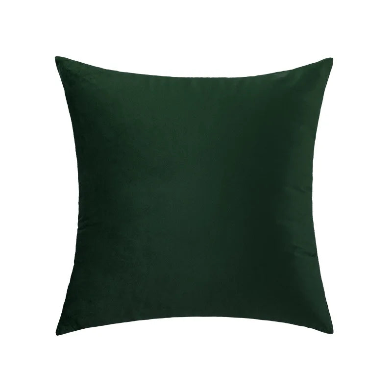 Funda de almohada DecorBites™ de terciopelo verde 45x45 cm – Decoración nórdica de lujo para el hogar