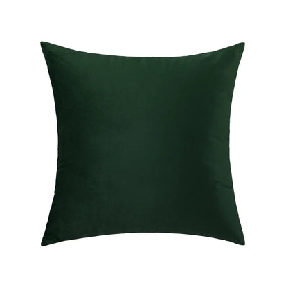 Funda de almohada DecorBites™ de terciopelo verde 45x45 cm – Decoración nórdica de lujo para el hogar