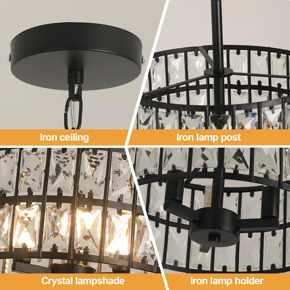 Lámpara colgante LED de cristal DecorBites™ para decoración moderna del hogar