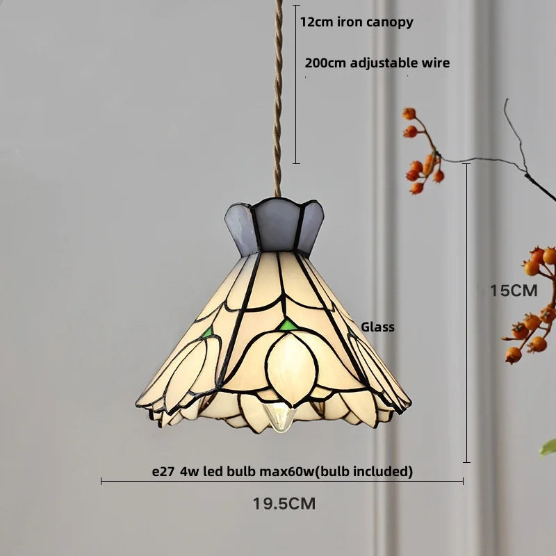DecorBites™ Glass Brass Pendant Lamp Adjustable Wire LED Dining Room Kitchen Bar Balcony Decor
