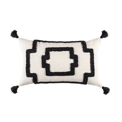 DecorBites™ Boho Geometric Tufted Cushion Cover with Fringe - 45X45/30X50CM