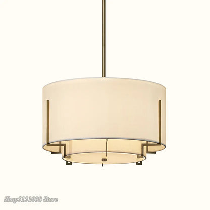 DecorBites™ Chinese Cloth Art Pendant Lamp Modern Minimalist Living Room ceiling lamp.