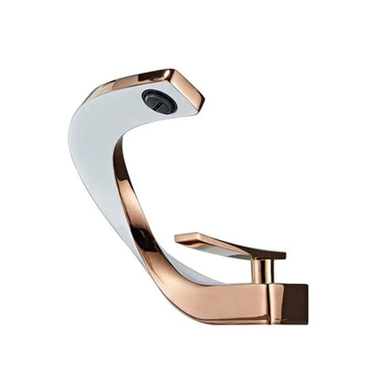 DecorBites™ Brass Bathroom Basin Faucet in Elegant Rose Gold Finish
