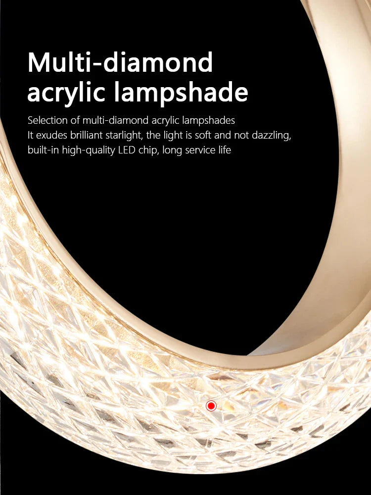 DecorBites™ Circle Ring LED Chandelier Light for Luxe Living Spaces